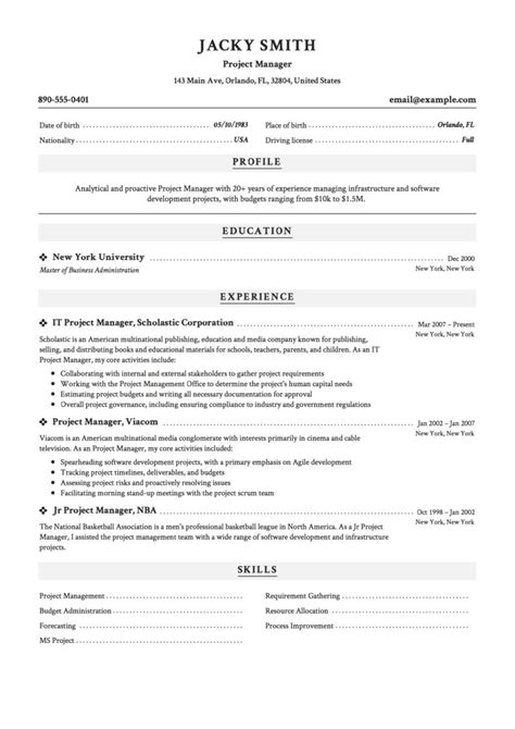Image result for Management Resume Samples