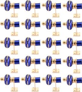 Sun Shield Blue, Gold Curtain Knobs, Curtain Hooks, Rod Rail Bracket ...
