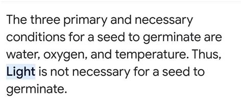 what a seed does not need to germinate - Brainly.in