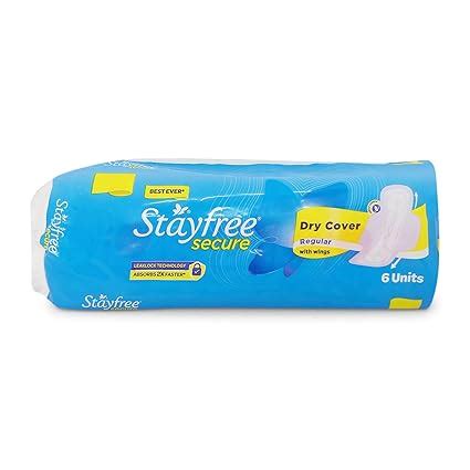 Buy Stayfree Secure Dry Wings Regular Sanitary Pads - 6 Count Online at ...