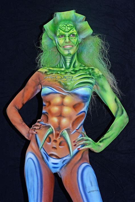 Female Full Body Paint Before And After