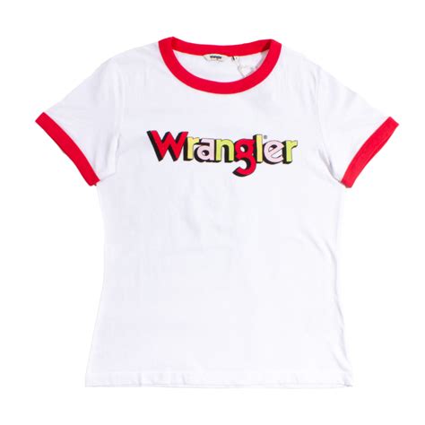 Wrangler White Paradise Ringer T-Shirt | The Rainy Days