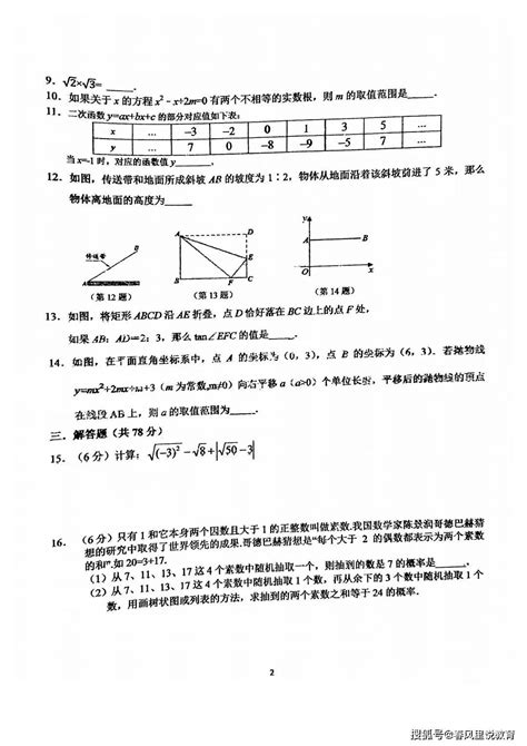 长春市第五十二中学第三次月考数学卷（2021、12、01）_长春_数学