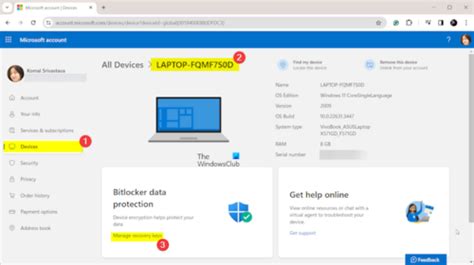 Image result for BitLocker Recovery Key Microsoft Account