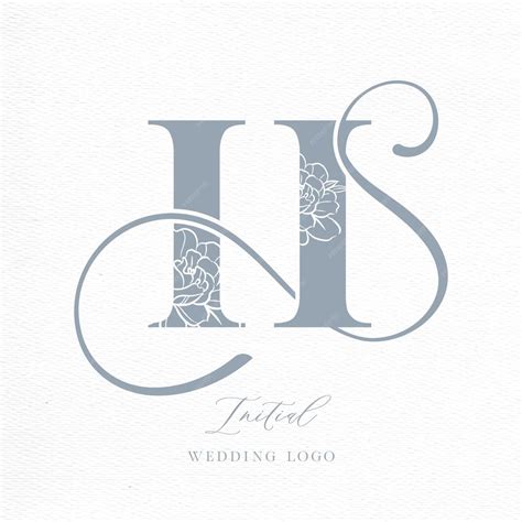 Vector hs initial wedding logo monogram | Premium Vector