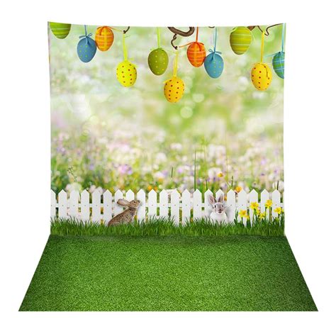 Buy Allenjoy 6x8ft Spring Easter Floral Bokeh Backdrop Pictures ...