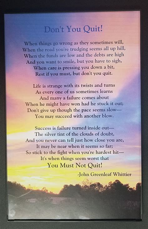 Don't Quit Poem