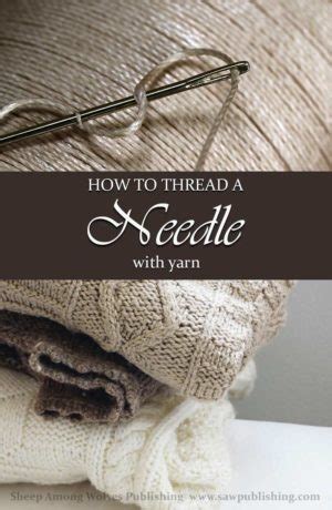 Image result for How to Thread a Needle Point Needle Using Yarn