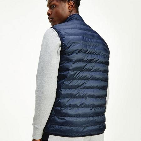 Tommy Hilfiger | Men's Duck Down Sleeveless Funnel Neck Zip Short ...