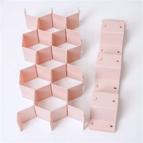Poeland Drawer Divider Organizer 8pcs DIY Plastic Grid Honeycomb Drawer ...