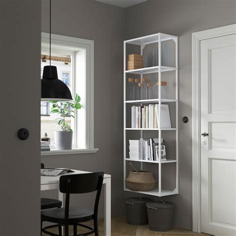 ENHET high fr w shelves, white, 60x30x180 cm (235/8x113/4x707/8") - IKEA
