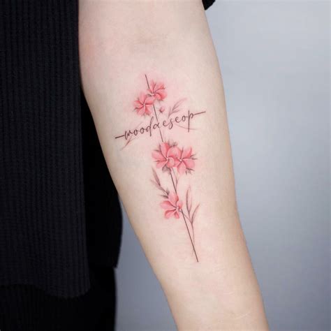 Floral Cross Tattoo Designs