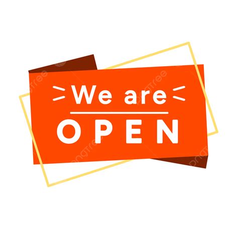 We Are Open Sign, We Are Open, Open Sign, Open Banner PNG Transparent ...