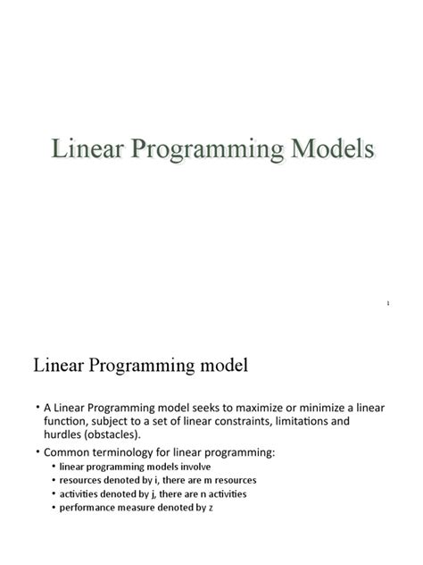 Image result for Linear Programming Network Models