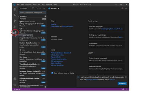 Image result for vs Code Code Extensions