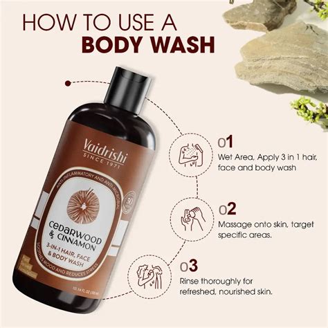 Vaidrishi Body Wash 3-in-1 for Dryness & Skin Inflection with Cedarwoo