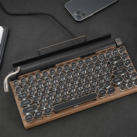 Buy Seeyeah Mechanical Bluetooth Keyboard 83-Key Vintage Typewriter ...