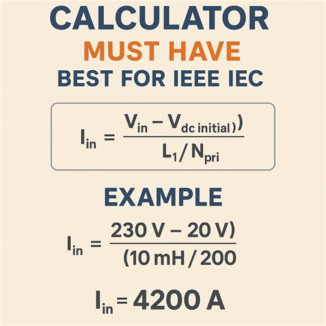 Inrush Current Calculator - Must-Have, Best for IEEE/IEC - Calculators Conversion