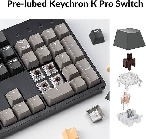 Keychron C2 Pro Wired Custom Mechanical Keyboard Full Size Layout QMK ...
