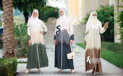 Buy Ovais Abaya Collection Juniba Double Contrast Tai Dye Front Open ...