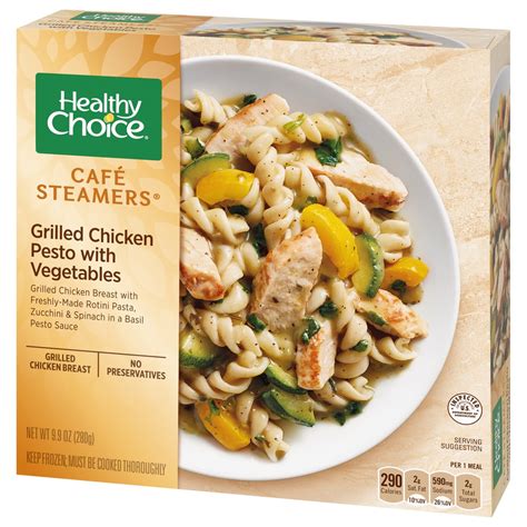 Healthy Choice Cafe Steamers Grilled Chicken Pesto with Vegetables 9.9 ...