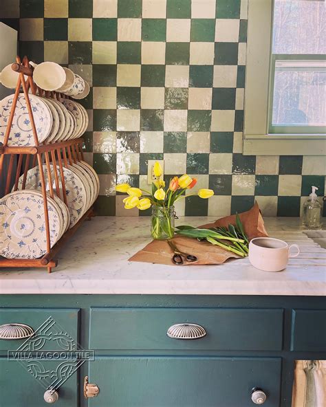 Check this out Handcrafted tile in a Checkerboard Pattern! - Cement Style