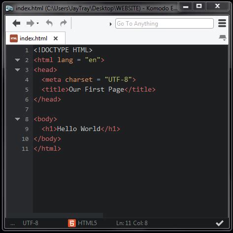 Image result for HTML First Code