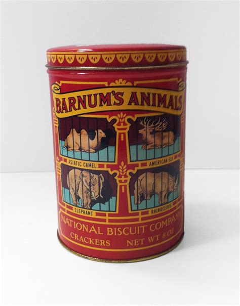 Barnums Animals 1979 Tin | Etsy | Animal crackers, Retro, Cracker