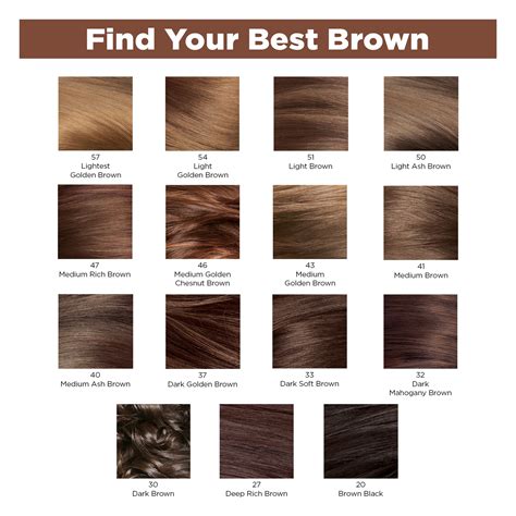 Medium Golden Brown Hair Color Chart