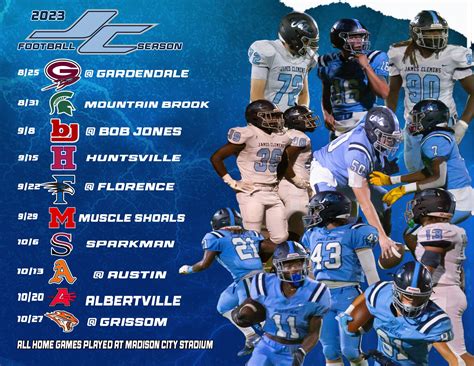 2023 Football Schedule - James Clemens High School Band