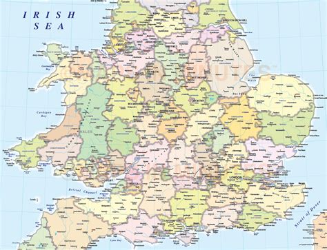 Printable Map Of England Counties
