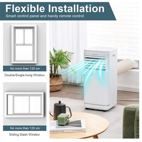 7000/9000 BTU 3-in-1 Portable Air Conditioner with Remote Control and ...