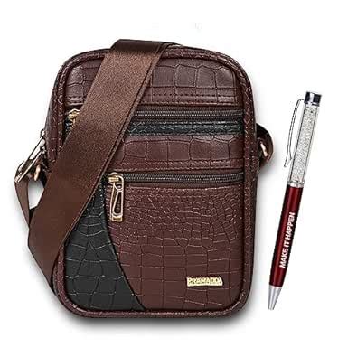Buy Pramadda Pure Luxury Elegant Leather Sling Bag For Men Travel ...