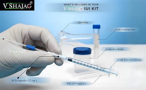 V SHAJAG Entire IUI Cannula Kit with Speculum & Collection Bottle