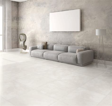 36x36 Touch Bianco - Concrete Look Large Porcelain Tile - In Stock