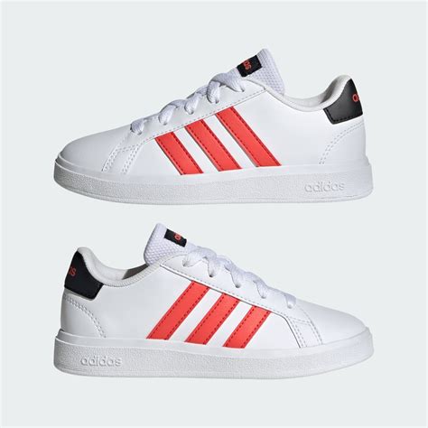 adidas Grand Court Lace-Up Sneakers - White | Free Shipping with adiClub