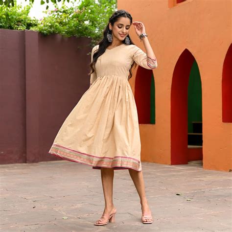 Minakshi Off White Midi dress – The Anarkali Shop