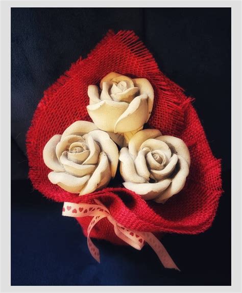 Cement Roses With Stem Bouquet 3 - Etsy