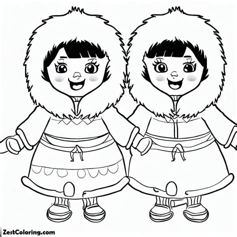 Eskimo Kleurplaat Noordpool Iglo Kleurplaten Eskimos Kleuteridee ...