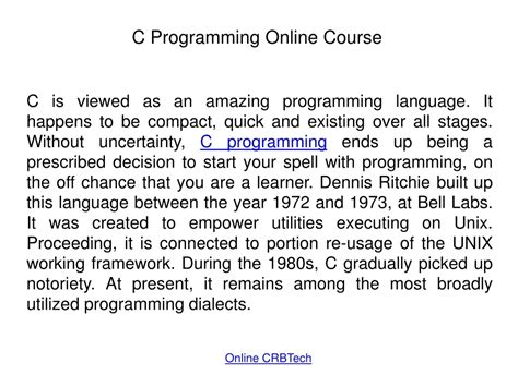 Image result for Online C Programming Classes