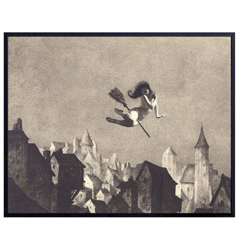 Buy Flying Witch Decor - Wiccan Wicca Decor - Pagan Decor - Paganism ...