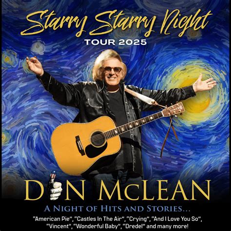 Don Mclean Starry Starry Night Starry Starry Night Lyrics Don Mclean