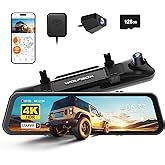 WOLFBOX G850 PRO 4K Rear View Mirror Dash Cam for Car Front and Rear ...