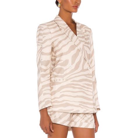 Anine Bing Kaia Blazer - Cream Zebra Print | Garmentory