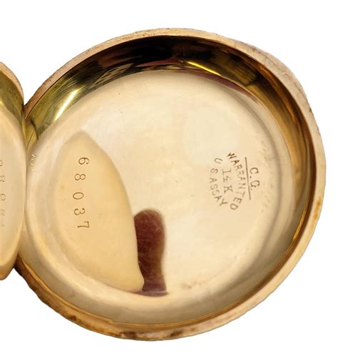 Waltham 14 Karat Yellow Gold Pocket Watch Floral Engraving - Circa 1888 ...