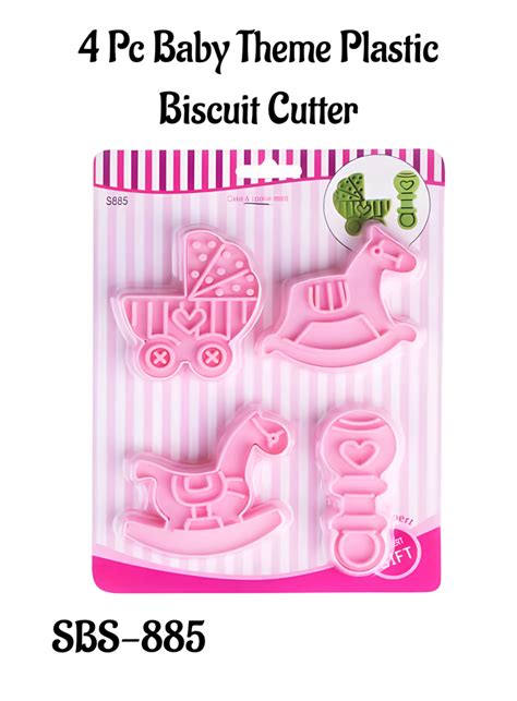 Home Cake Decor 4 Pc Baby Theme Plastic Biscuit Cutter