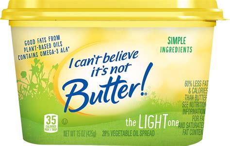 I Can't Believe It's Not Butter! Light Spread, 15 oz Tub (Refrigerated ...
