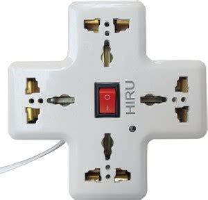Hiru Extension Board - 4 Multi Plug Universal Sockets Strip,LED ...