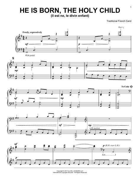 He Is Born, The Holy Child (Il Est Ne, Le Divin Enfant) von Traditional ...