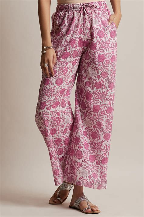 Buy Gulzar Laila Farsi | Pink Farsi Pants for Women – Farida Gupta India